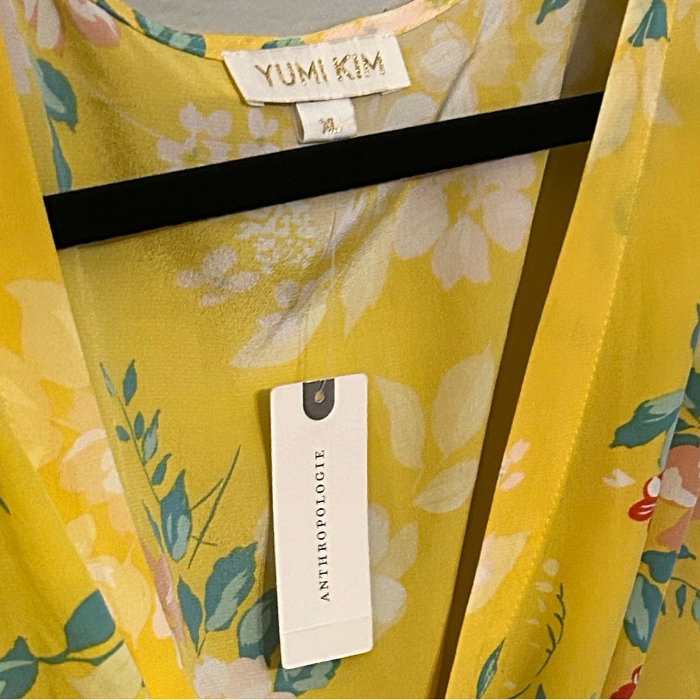 NWT Anthropologie Yumi Kim XL Wrap Top 100% Silk - Picture 6 of 8
